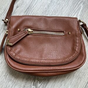 Brown Faux Leather Crossbody Bag from Aldo